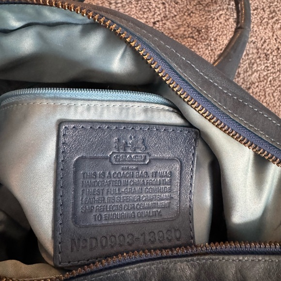 Rare Coach Kira Limited Edition Quilted Leather Satchel Sapphire Blue - Picture 7 of 11